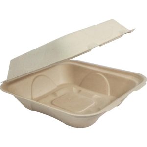 Compostable Fiber Clamshells | No PFAS | 300/Case