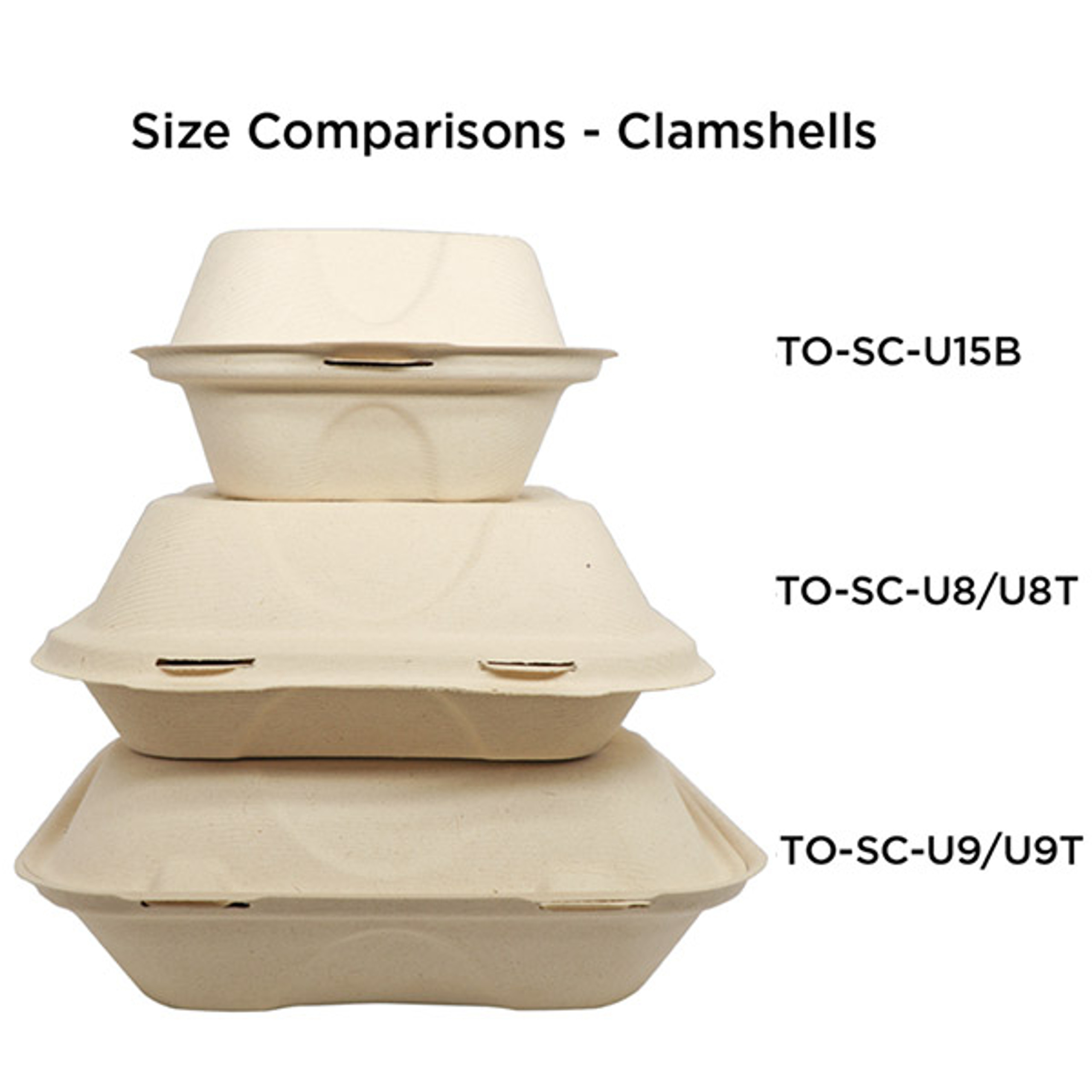 Compostable Fiber Clamshells | No PFAS | 300/Case - Image 4