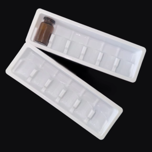 Blister trays for pharmaceutical bottles, 5ml injection blister trays, custom medical bottle trays