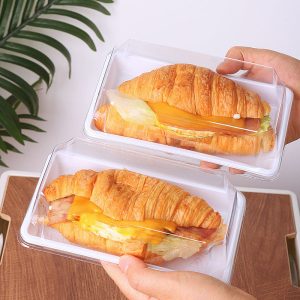Sandwich blister pack、Croissant packaging tray、Pastry blister box、Bakery food packaging tray、Eco-friendly bakery blister pack